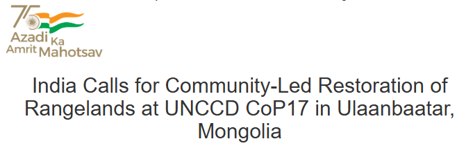 Illustration of rangeland and grassland restoration under UNCCD CoP17