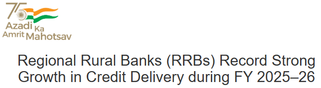 Illustration representing Regional Rural Banks and their credit growth in rural India