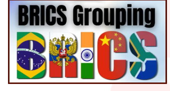 BRICS grouping logo showing the flags of Brazil, Russia, India, China and South Africa