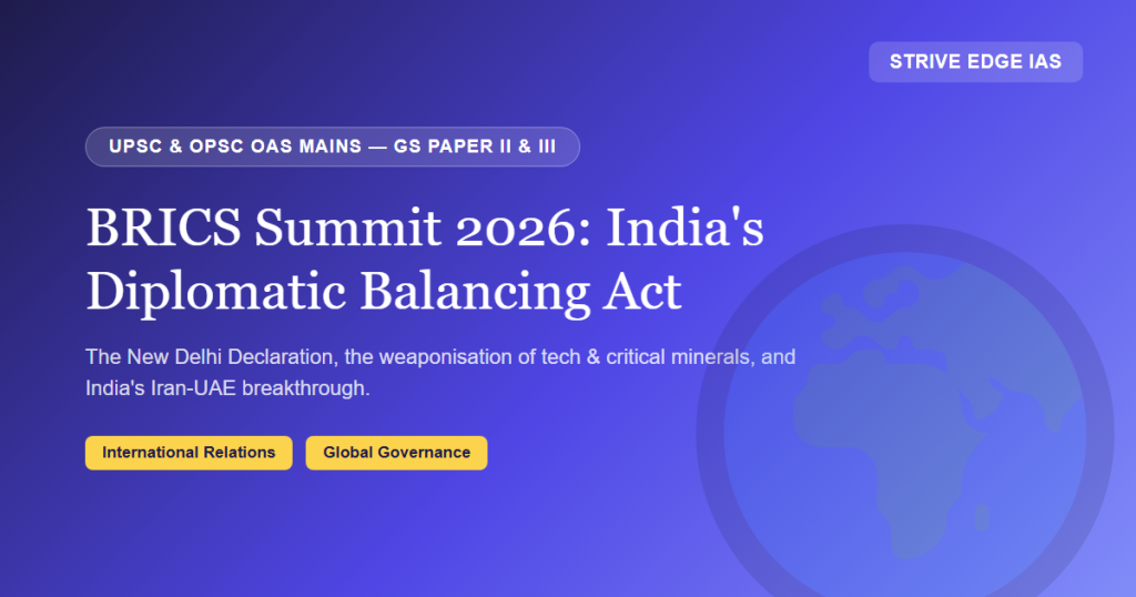 BRICS Summit 2026 - UPSC Mains Notes