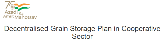 Infographic on the decentralised grain storage plan through PACS
