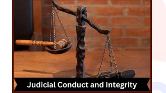 Scales of justice with a gavel, symbolising judicial conduct and integrity