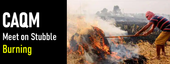 Infographic on stubble burning and CAQM's satellite monitoring efforts