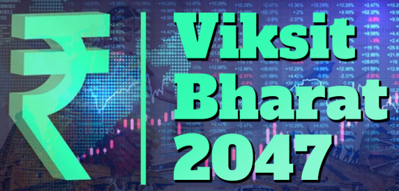 Infographic on India's Viksit Bharat 2047 vision and its economic targets