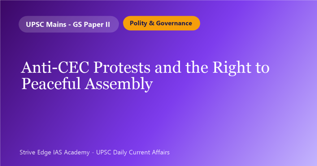 Anti-CEC Protests and the Right to Peaceful Assembly