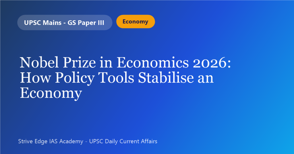 Nobel Prize in Economics 2026: How Policy Tools Stabilise an Economy